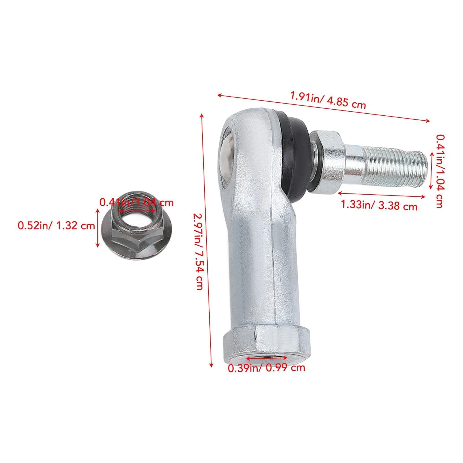 Kit Di 2 Terminali Per Tirante Sterzo 102022601 M12 X 1.25 Con Snodo Sferico Ricambio Per Club Car Precedent Dal 2004 In Poi