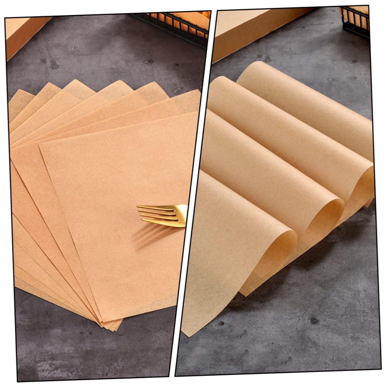 Papel Antigrasa para Alimentos 500 Hojas Kraft Khaki, Compacto