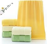 Pidada Ensemble de serviettes à main 2 100% Serviette souple en coton absorbante pour salle de bain 13.8 x 29.5 De pouce (jaune)