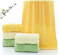 Vista 2 de Pidada Juego de 2 toallas de mano 100% algodón, absorbentes, suaves, para baño, 13.8 x 29.5 pulgadas (amarillo)