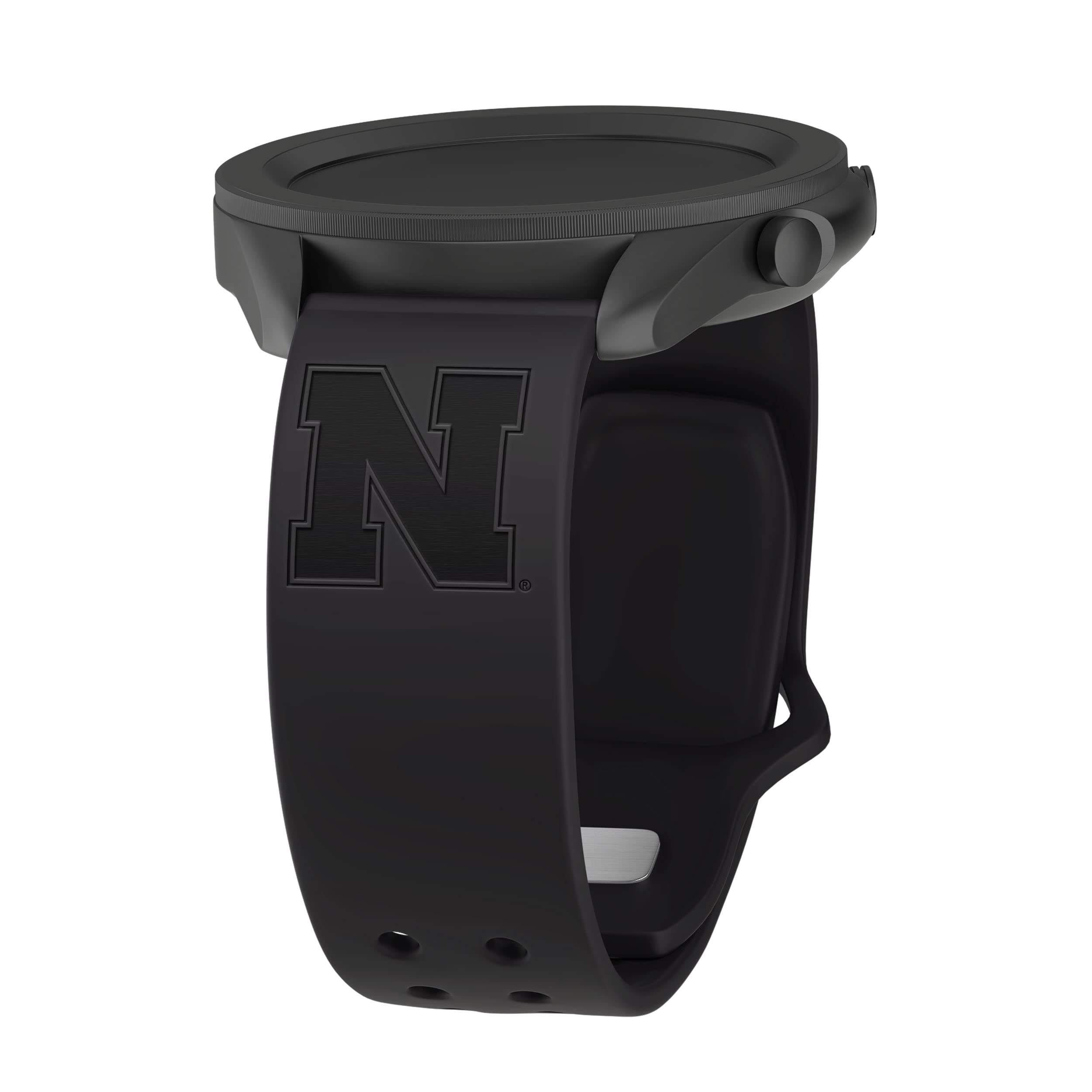 Affinity Bands Nebraska Huskers Engraved Silicone Sport Band Compatible with Samsung Galaxy Watch and More
