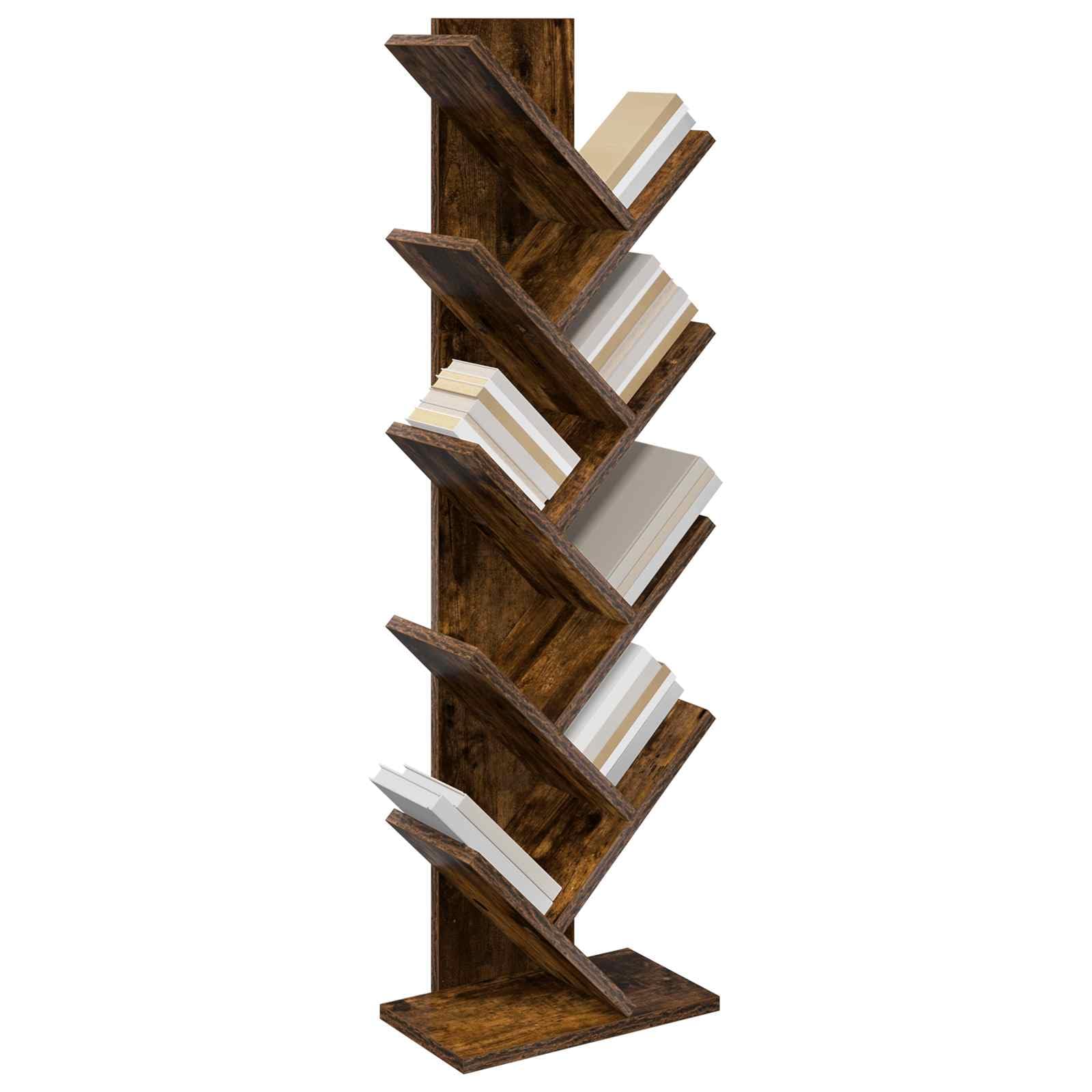 Scaffale a 6 ripiani, 30 x 18 x 100 cm, in legno, salvaspazio, per libri, decorazione e conservazione in soggiorno, camera da letto, ufficio, cameretta dei bambini, corridoio
