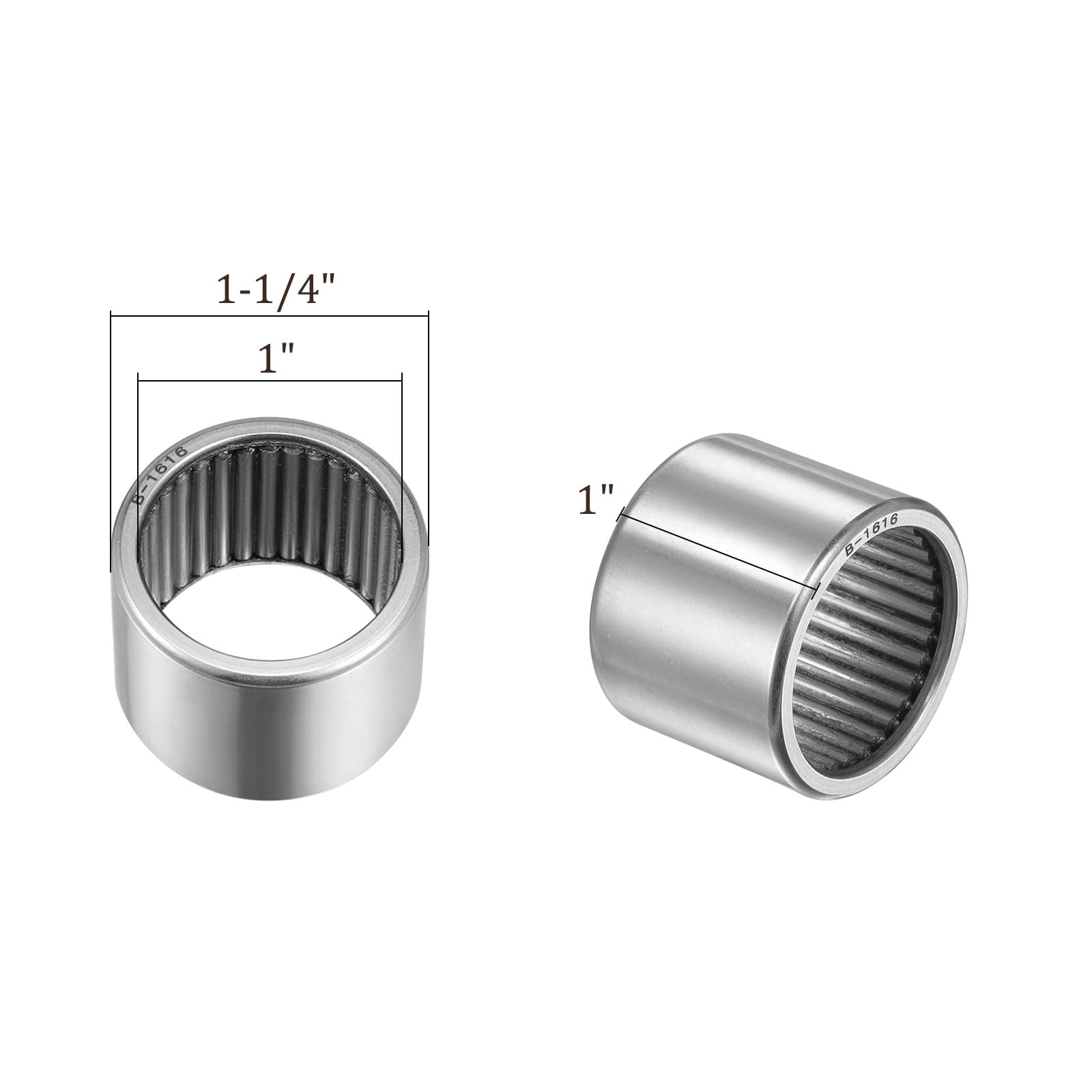 Kozelo 10uds Rodamiento De Agujas Unidireccional HF1216 – 12x18x16 Mm, Acero Cromado Para Transmisiones Y Máquinas Herramienta