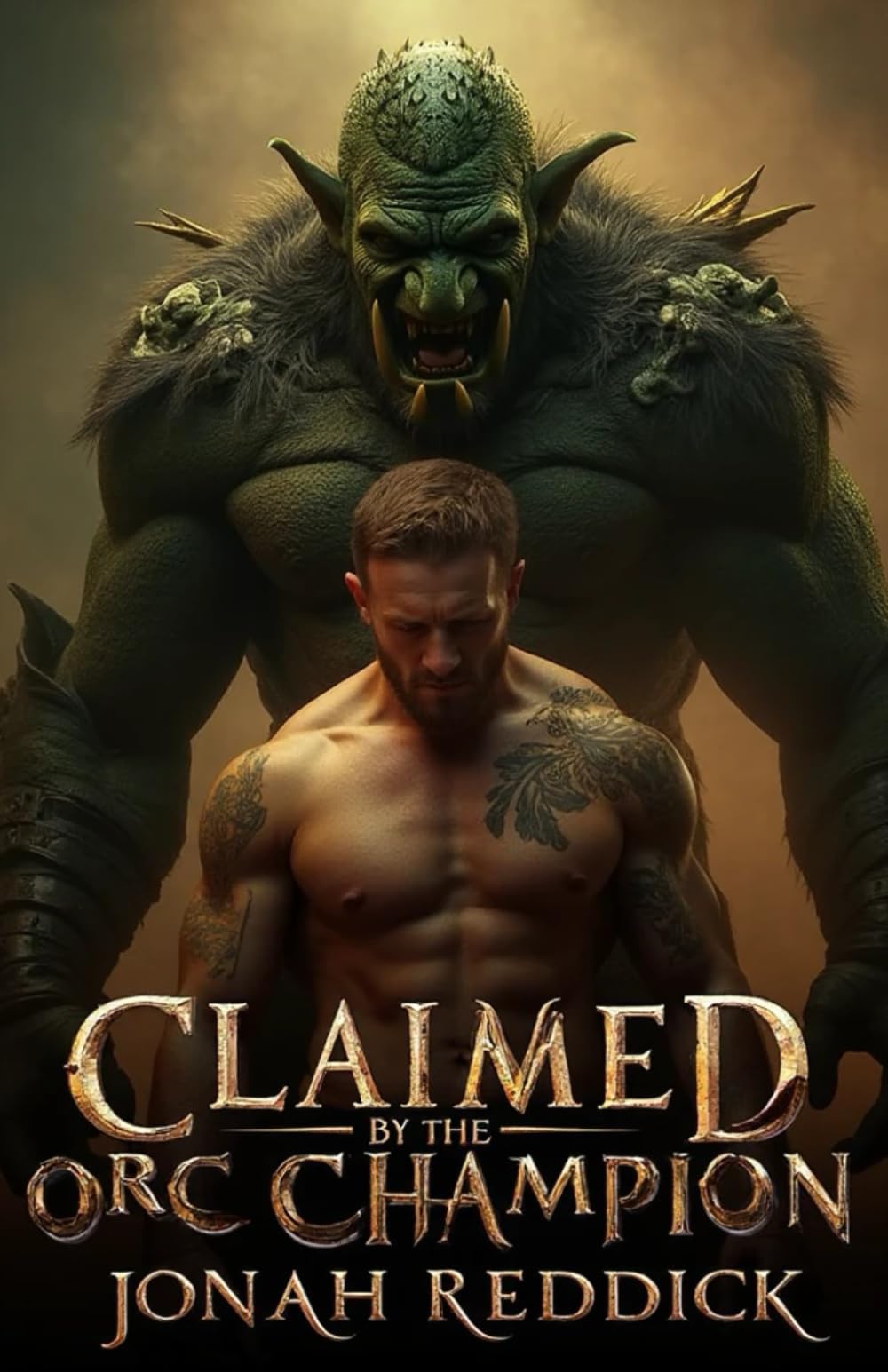 Claimed by the Orc Champion: Dark Gay Monster Romance Fantasy M/M Short Story (Bound by Shadows)
