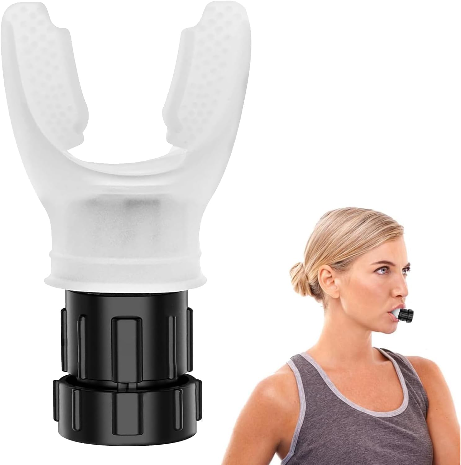 Kyayili Breathing Exercise Device with Adjustable Resistance Settings, Portable Muscle Trainer Lung Capacity for Increased Lung Capacity, Sleep & Physical Performance & Easy to Clean
