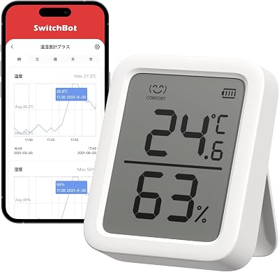 ゲーミングPC周辺の室温を確認しやすいSwitchBot温湿度計プラス