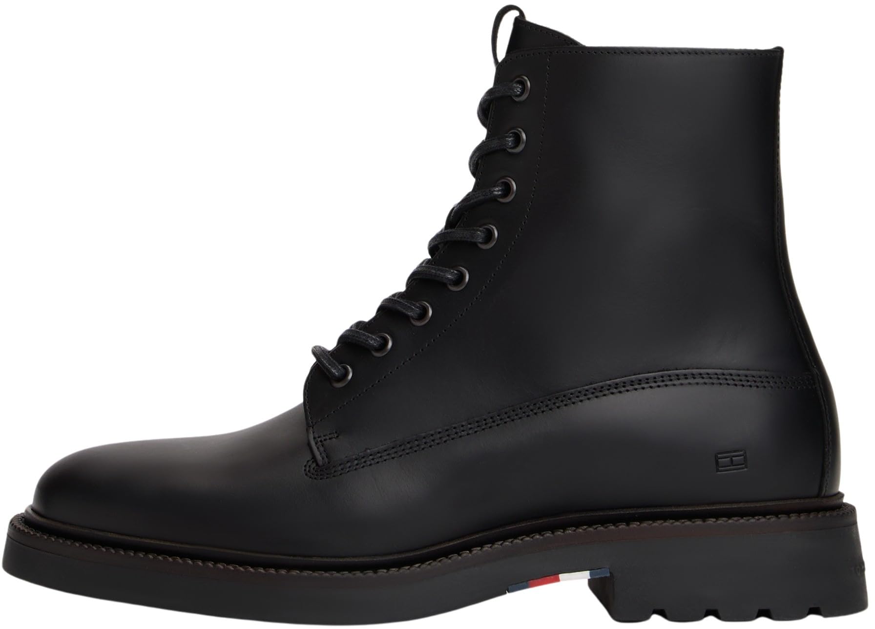 Tommy Hilfiger Men’s Comfort Leather Ankle Boots, Black (Black), 10.5