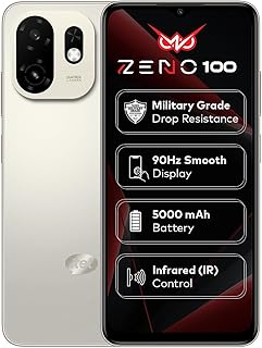 Zeno 100 (3+5GB RAM, 64GB ROM) | 5000mAh Battery with Type-C | 90Hz Display | Side Fingerprint | Military Grade Protection | Octa-Core Processor | Titanium Gold