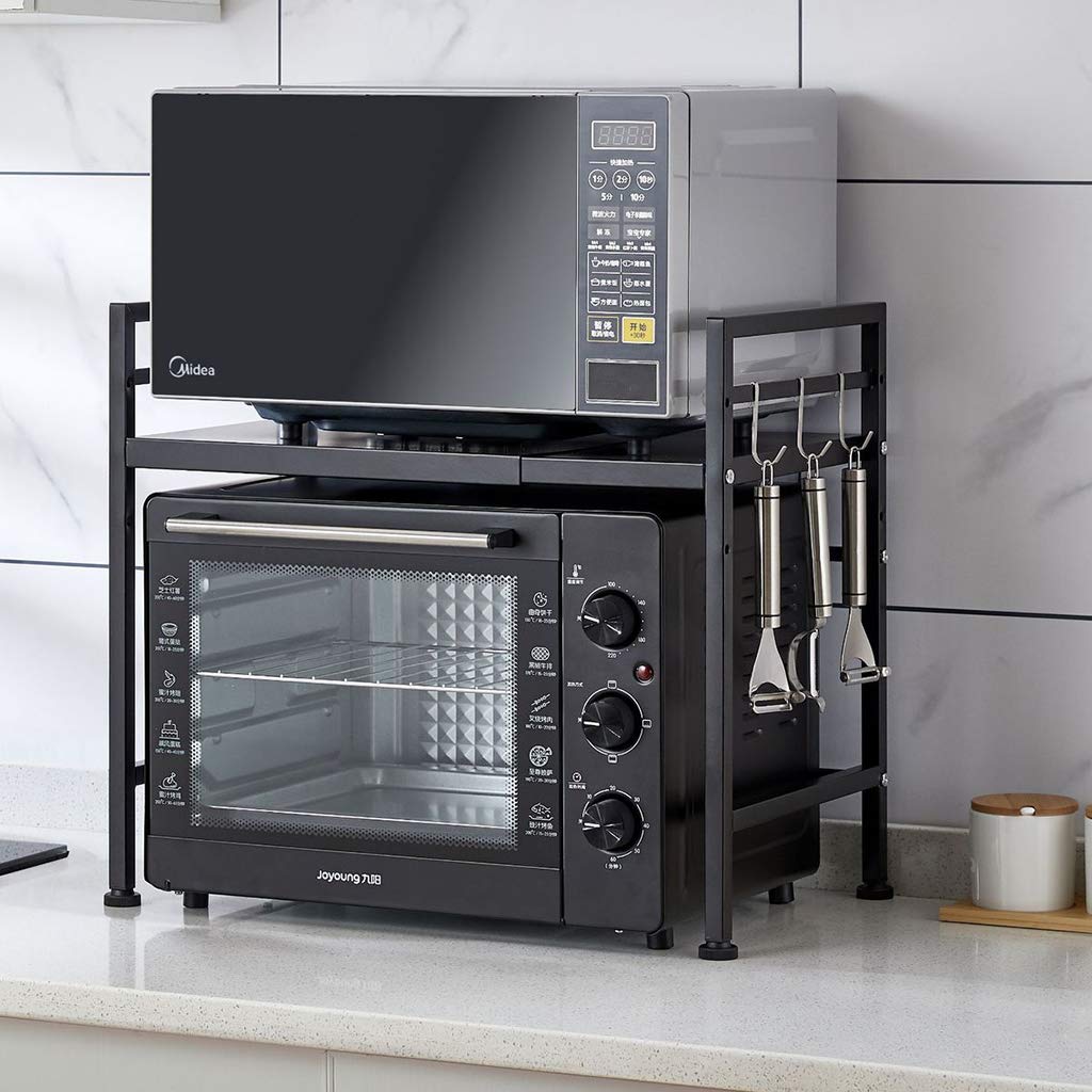 Buy KAKIBLIN Microwave Oven Rack, 2Tier Telescopic Storage Rack