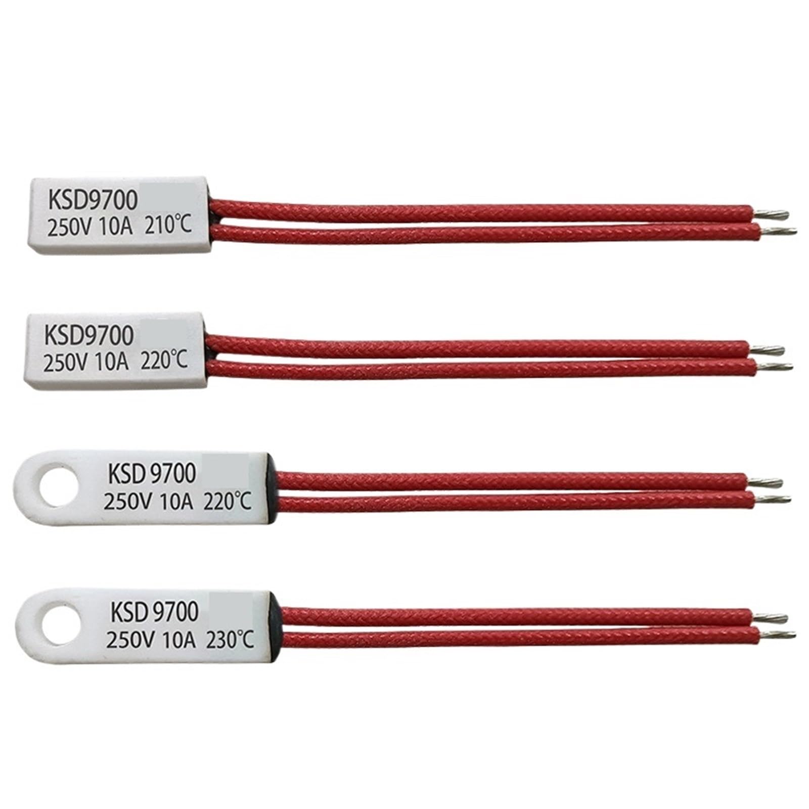 Npcyktslp Ceramics-16A-Nc 5Pcs Ksd9700 40C-250C 10A 16A 250V Normal Close Normally Open Thermostat Thermal Protector(,70C)