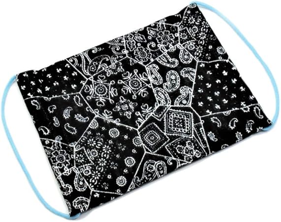 Amazon Moi Duong ガーゼマスク 子供用 バンダナ柄 ブラック ハンドメイド 日本製 Moi Duong 布マスク