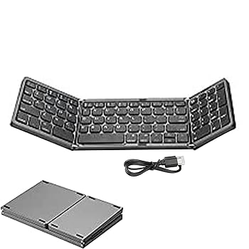 Amazon | 三つ折りワイヤレス キーボード、折りたたみ式