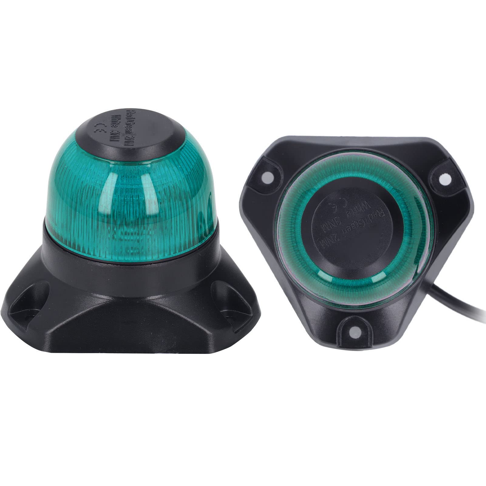 Luce di navigazione a LED per barche, luce di poppa marina, luce di navigazione pieghevole impermeabile IP67 antiabbagliamento con consumo di energia basso di 3 W per yacht da (Verde 2NM 101LM)