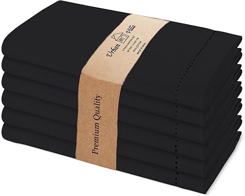 Miniatura 24 de Urban Villa - Juego de 12 servilletas de tela de 50 x 50 centímetros 100% algodón, servilletas lavables, duraderas, reutilizables y absorbentes