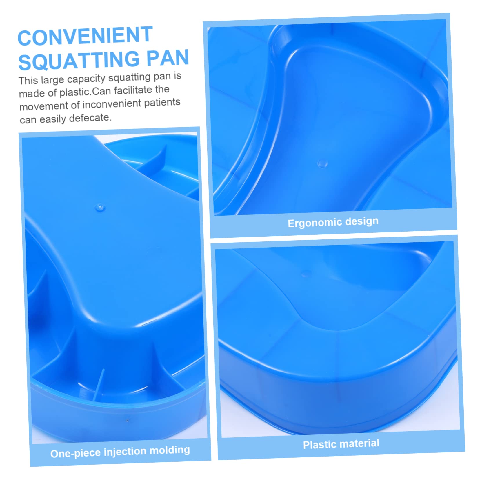 TOVINANNA Bed Pan Bed Urinal Squatting Pan Enhanced Thickness for Elderly Care Pregnant Women and Patients Easy to Maintain