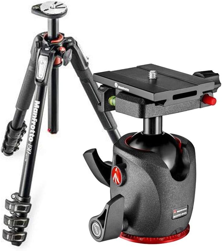 Manfrotto 190XPRO 190 4Section Aluminum Tripod, Bundle