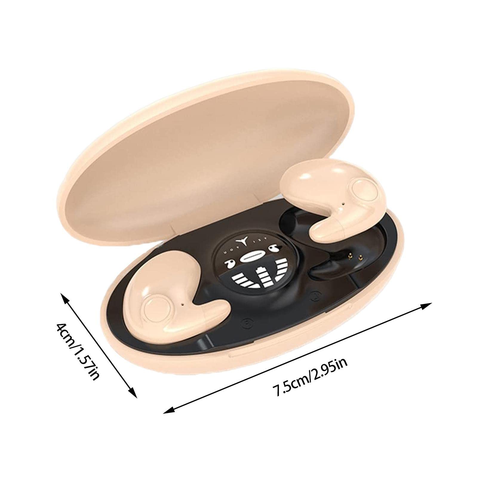Auricolari Piatti Senza Fili, Bluetooth Cuffie per Dormire, Auricolari A Cancellazione di Rumore per Dormire, Auricolari per Sonno Impermeabili IPX5 per Chi Dorme di Lato con Microfono