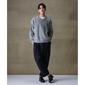 アダムエロペ モヘアミックス オーバーサイズ Vネックプルオーバー Amazon.co.jp: [アダムエロペ] モヘアミックス オーバーサイズ V
