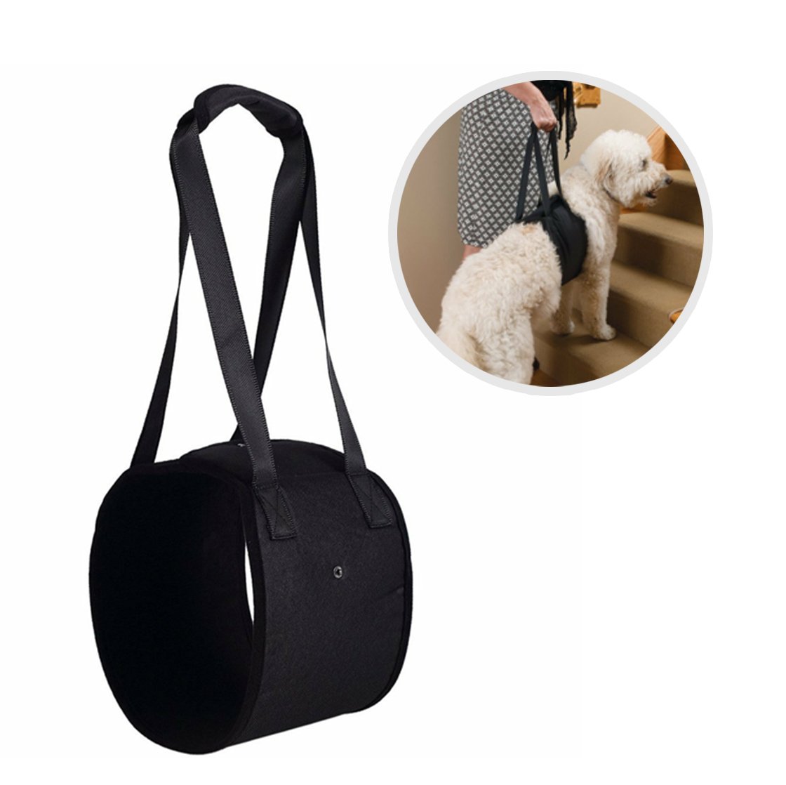 Portable Dog Lift Support Harness Rehabilitation Canines Aid for Disable, Injured, Elderly Pet with Weak Legs, Help with Mobility to Go Up/Down Stairs, Get in/off Vehicle