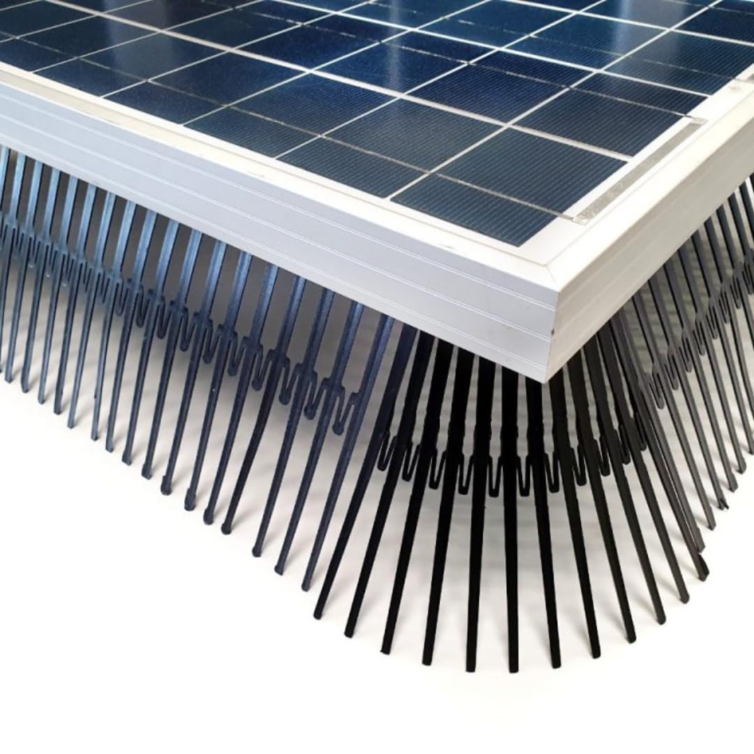 Juego de protección contra pájaros fotovoltaico, sistema solar antipalomas, 10 metros, 12 cm de altura, 4 piezas de esquina y fijación, ahuyentador de palomas fotovoltaico