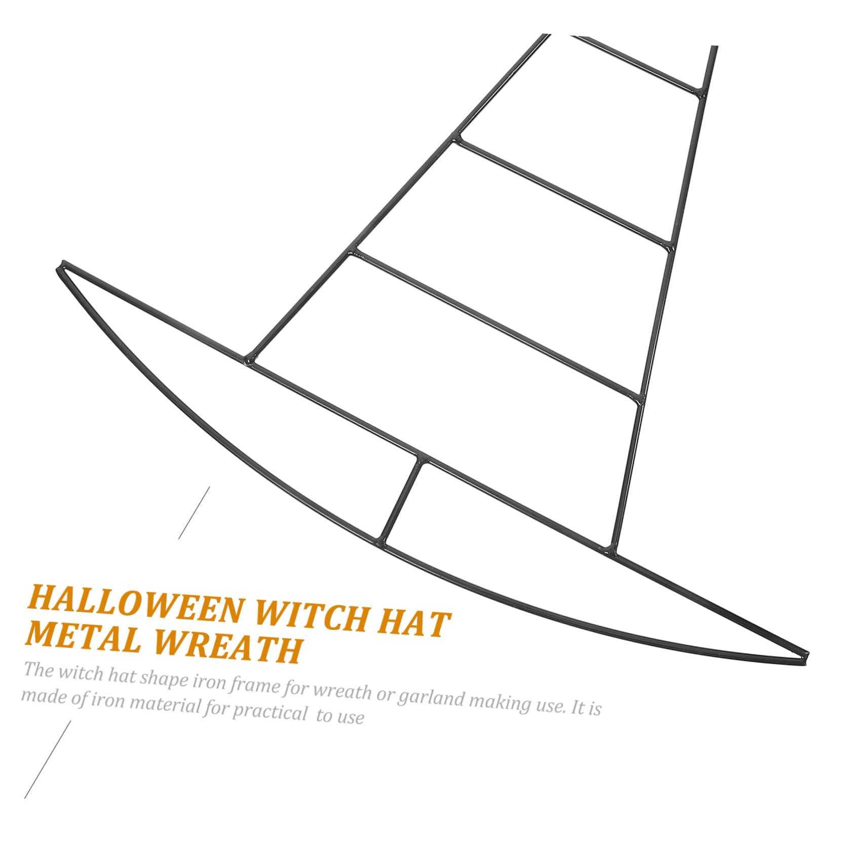 RORPOIR 2pcs Witch Hat Wreath Frame Wire Craft Tools for Halloween Decor Portable and Wreath Making Frame for Room Garden Porch and Party Use