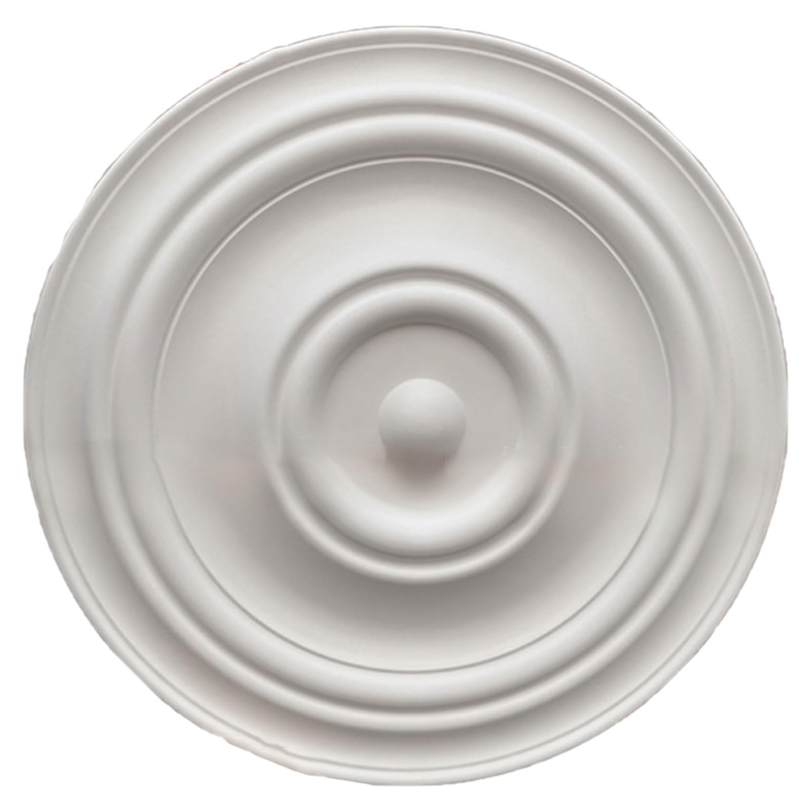 Foelanne White V Ceiling Medallion White Lightweight Pu No Drilling Multiple Sizes(,56Cm)