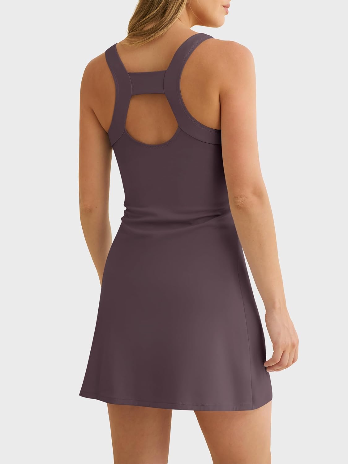 Caracilia Women's Athletic Tennis Dresses, Built-in Shorts & Bra, Versatile Fit for Sport, Yoga, Golf, Beach & Lounge Wear