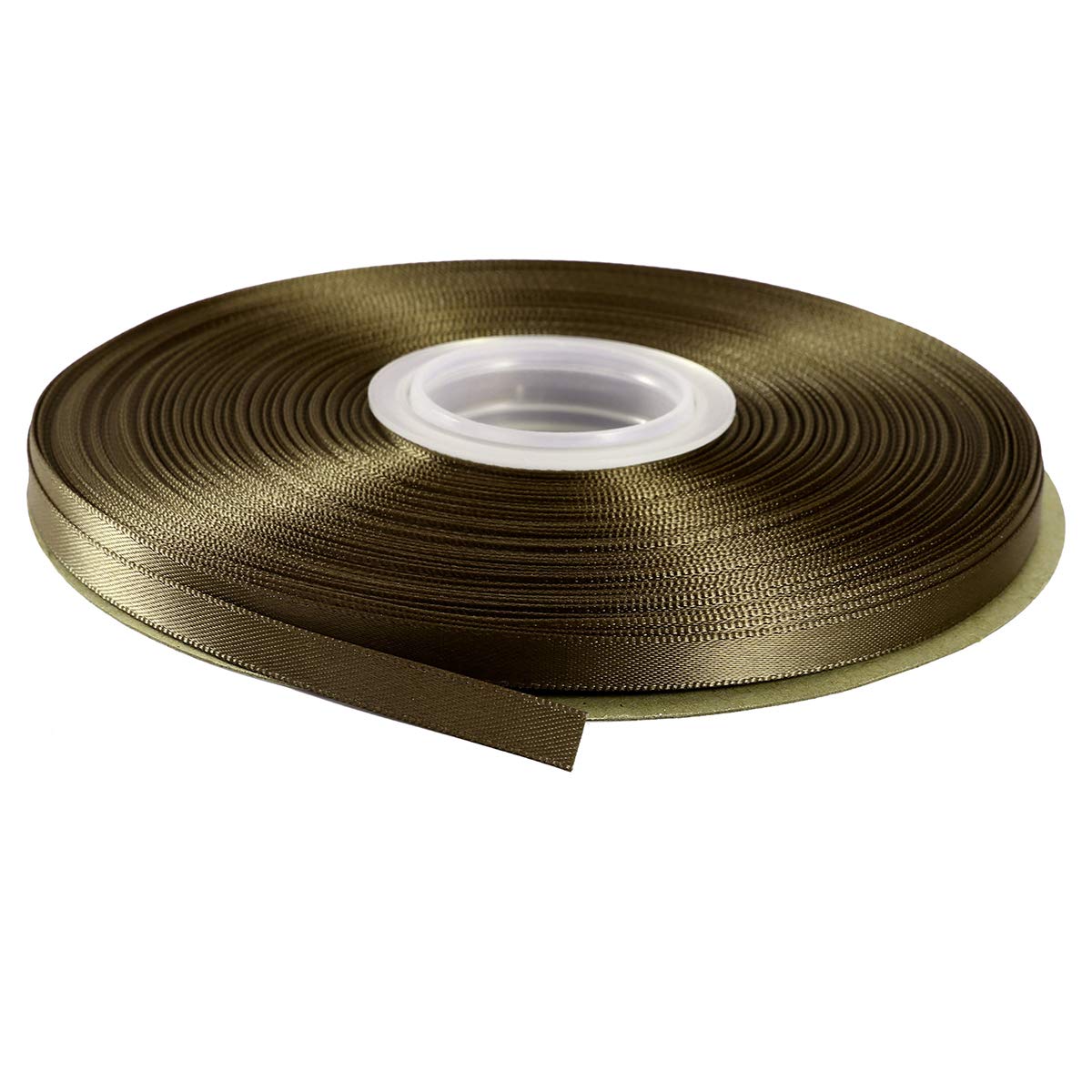 ITIsparkle1/4" Inch Double Faced Satin Ribbon 50 Yards-Roll Set for Gift Wrapping Scrap Books Party Favor Hair Braids Baby Shower Decoration Floral Arrangement Craft Supplies, Dark Olive Ribbon