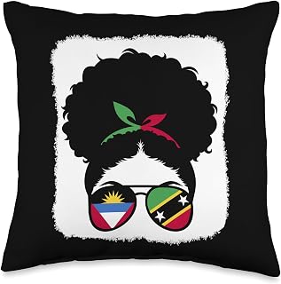 Antigua and St Kitts Mix Half Antiguan Half Kittitian Roots Throw Pillow