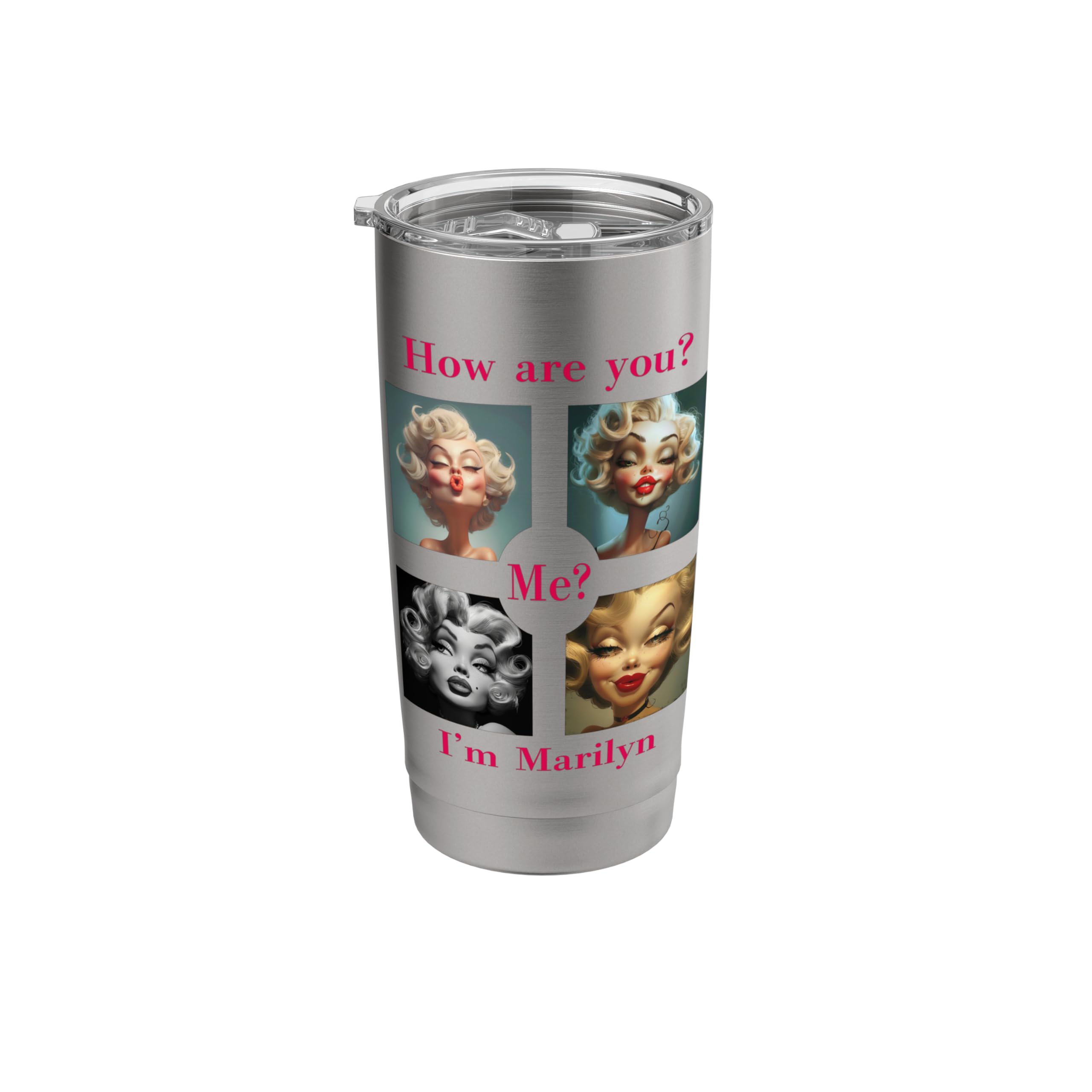 Marilyn Monroe_Art_Makoto Shinkai_pixar_ghibli_001 Stainless Steel Insulated Tumbler