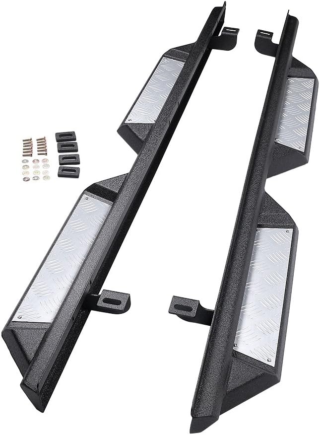 Mallofusa Side Step Nerf Bars Running Boards for 2007-2017 Jeep Wrangler JK 4 Door