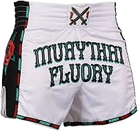 Vista 181 de Fluory - Pantalones cortos de lucha para muay thai, shorts de MMA, ropa de entrenamiento para lucha en jaula, grappling, artes marciales, kickboxing