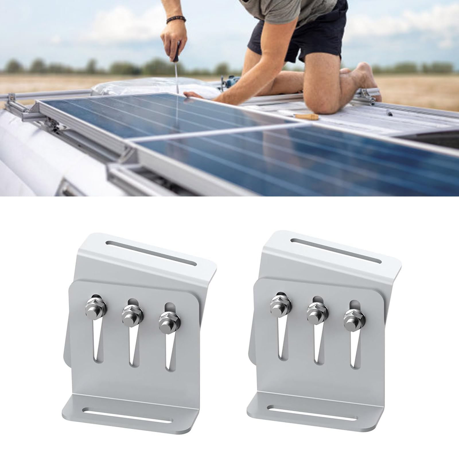 Soporte de panel fotovoltaico de aluminio permanente, estructura de montaje modificable para acuerdo de yate móvil, aire inmune, solar, paréntesis de montaje en casa móvil