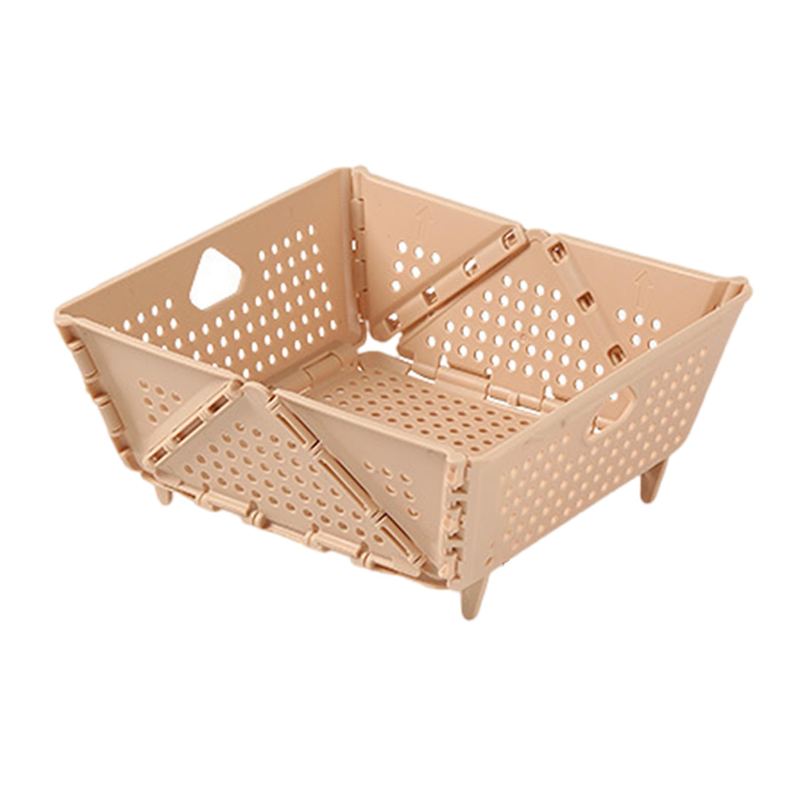 Tsophreniq Dishwasher Safe Foldable Strainer Foldable Storage Basket for Food Cleaning Vegetables Fruits Kitchen Use Stackable Vegetable Drainer