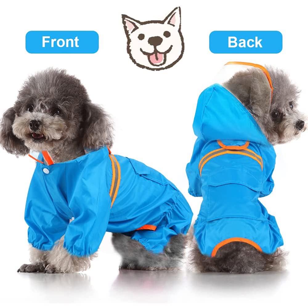 Impermeable para Perros, Chubasquero Ligero for Perros, Chaqueta Impermeable con Bolsillo for Cachorros, Ideal for pequeños y medianos(Black,XXL)