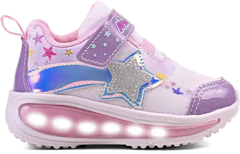 Tênis Infantil Led Menina Super Star Luzinha Escolar Passeio - Minipé