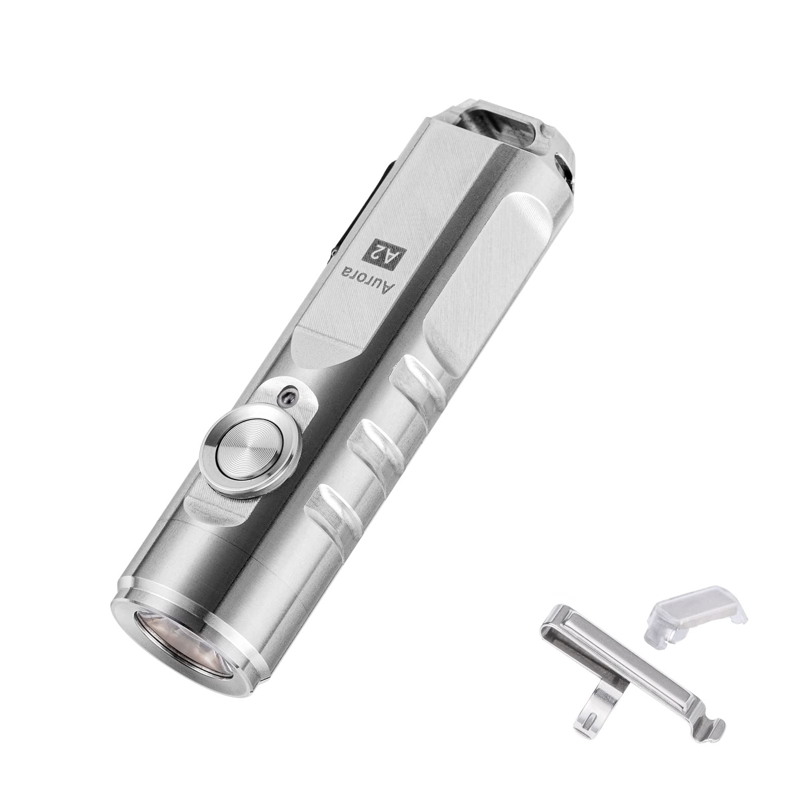 RovyVonAurora A2 4th Generation Super Bright Keychain Flashlight, USB C Rechargeable Mini Handheld Light with Max Output 650 Lumens, Lock Power Feature, for EDC, Outdoor Camping