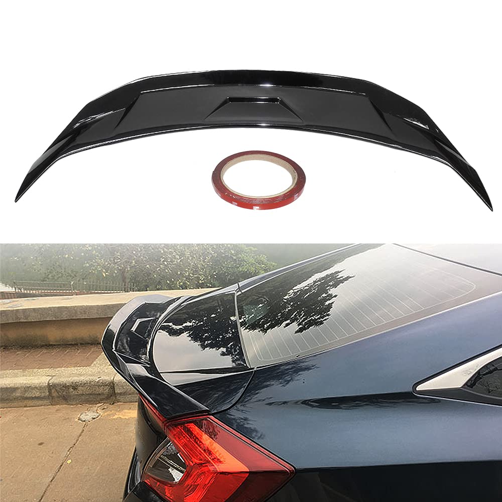 ZXMOTO Fits for Honda Civic Sedan 2016 2017 2018 2019 2020 2021 Glossy Black Highkick Duckbill Trunk Spoiler Wing