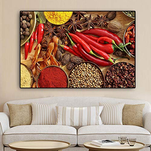 Peinture Sur Toile Épices Cadre Vide Solution Déco Mur Restaurant