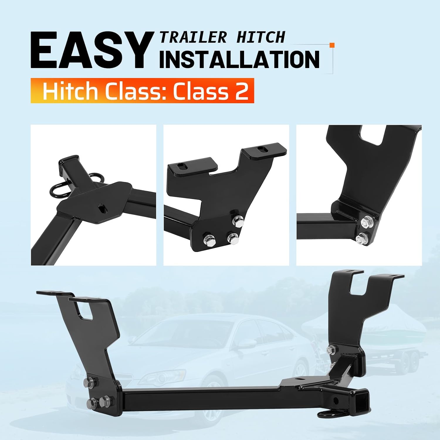 Class 2 Trailer Tow Hitch, 1.25 Inch Receiver Compatible with 2005-2009 Subaru Outback Sedan，Wagon 2005-2009 Subaru Legacy Sedan or Wagon, Including Outback and 2.5 GT