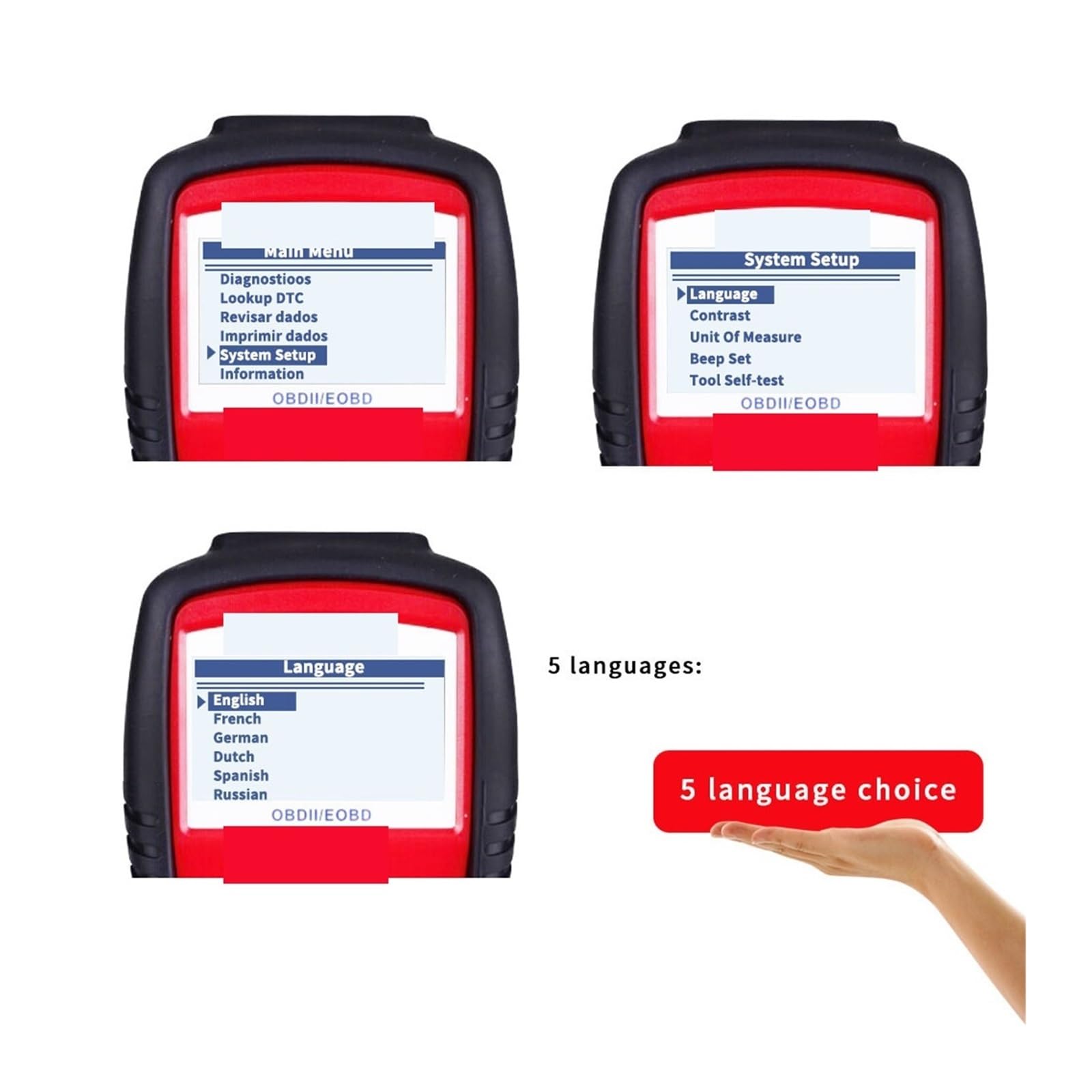 KW808 Car OBDII EOBD Fault Scanner Code Reader Fault Engine System Diagnostics Tools