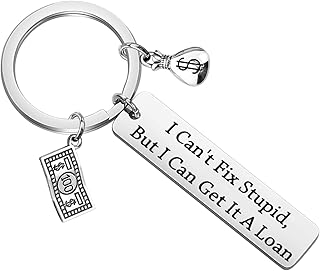 Loan Officer Gifts Mortgage Broker Bag Gift I Can't Fix Stupid But I Can Get It A Loan Keychain Banker Gift
