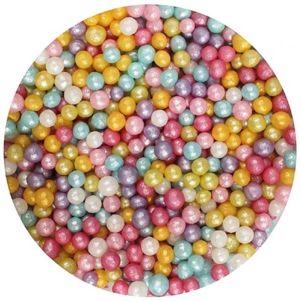 Purple Cupcakes Pearls - SHIMMER MULTI COLOUR - Cake and Cupcake Sprinkles for Birthdays, Weddings and all occassions