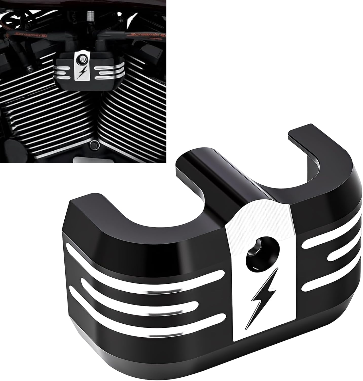 Ignition Coil Cover for Harley Touring Street glide, Road glide, Road king, Electra glide, Softail Breakout, Street Bob, Fat Boy, Low Rider ST 2018-2025 M8 Engine Models (Black)