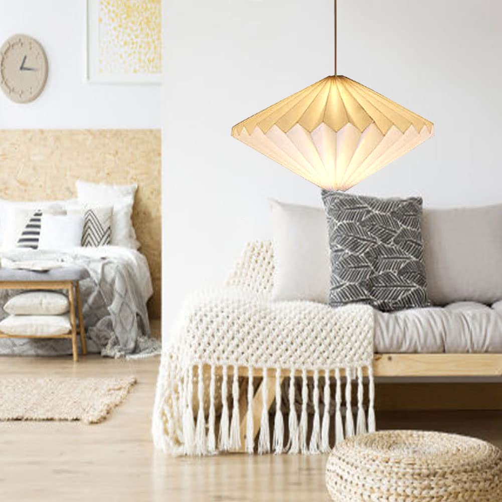 Demiawaking Abat-jour Pliant En Papier, Lustre D'Art De Lanterne Pliable, Décoratif Pour Usage Domestique (Forme Citrouille, 43 * 25cm