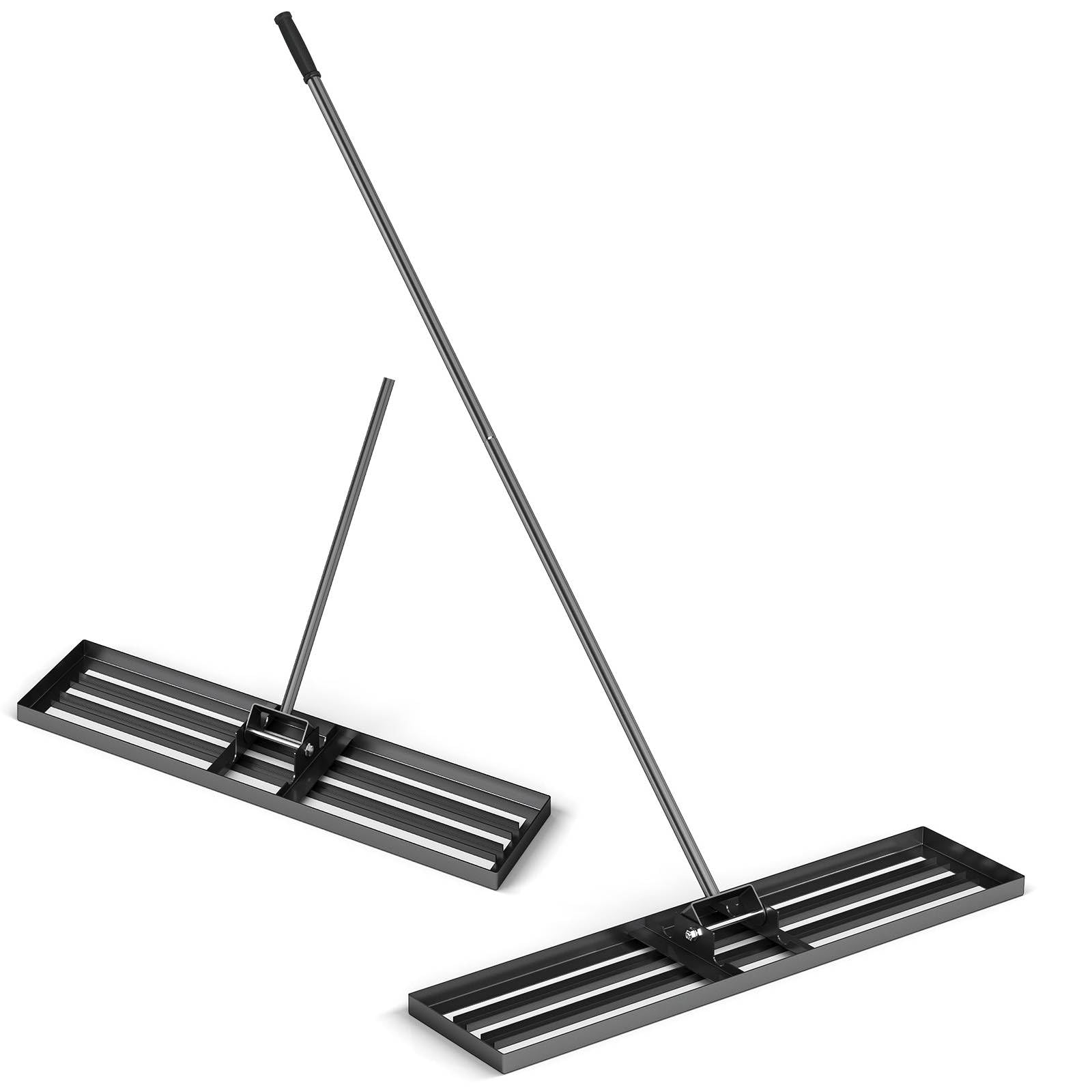 ” x 10” Grabie do wyrównywania trawnika, wytrzymałe metalowe narzędzie do wyrównywania trawnika z 77” ergonomicznym długim uchwytem, narzędzie do poziomowania trawnika, grabie do ogro