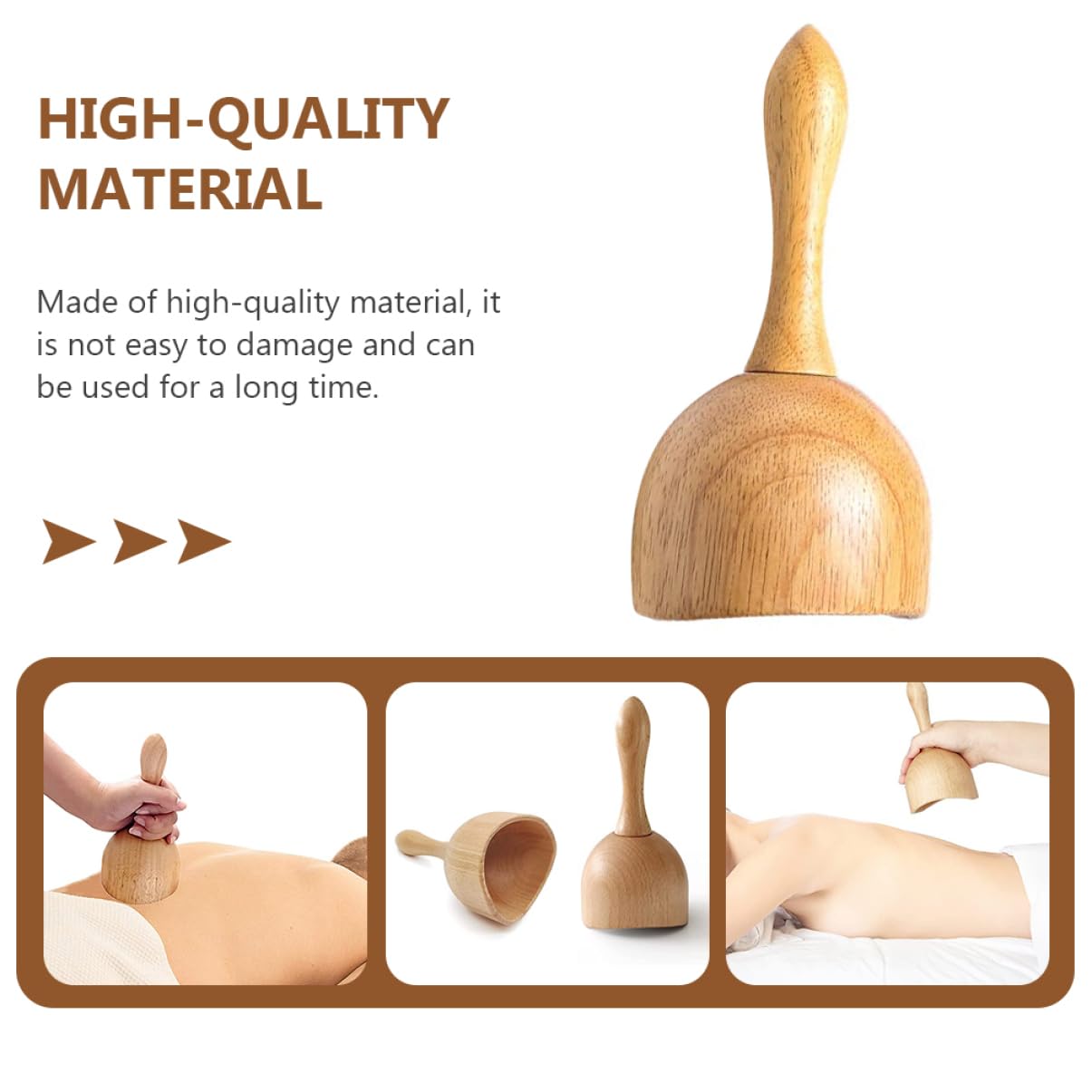Beaupretty Coppette per Massaggio in Legno 2 Pezzi Funzione Drenante e Massaggiante, Antiscivolo, per Uso Personale e Casa