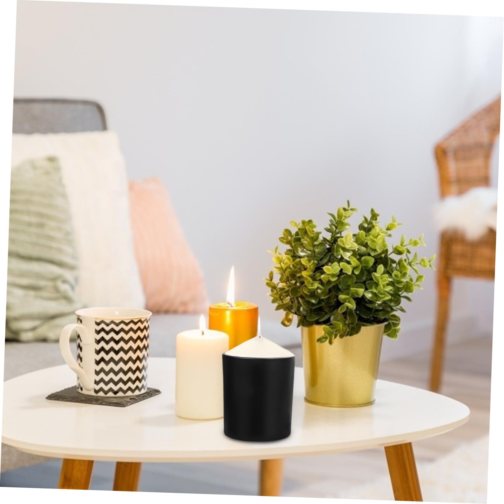 HOODANCOS 4 Stück Aromatherapie Kerzendose aus Glas mit Deckel Selbstgemacht Kerzenglas für Kerzenherstellung Aussergewöhnliche Kerzen Büro und Zuhause