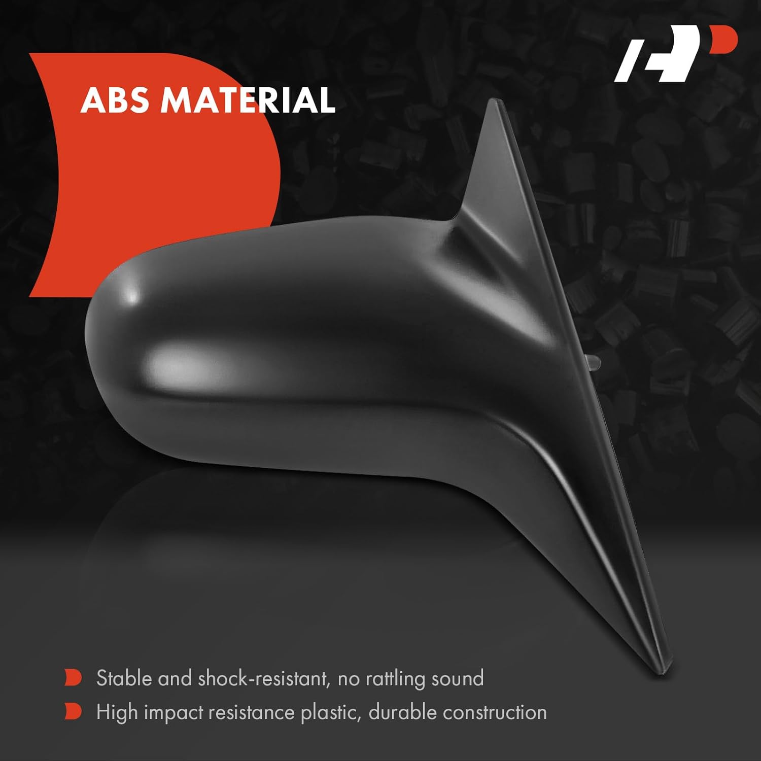 A-Premium Pair (2) Driver and Passenger Side Manual Door Mirror Compatible with Honda Civic 2001 2002 2003 2004 2005 - Non-Heated, Non-Folding, Paintable Black Outside Rear View Mirror