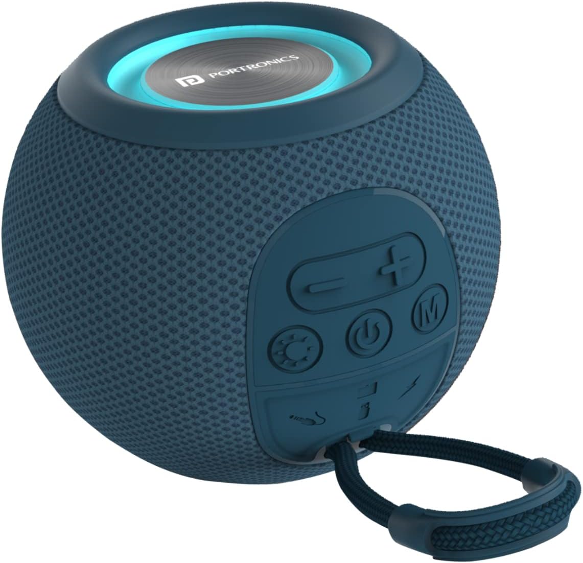 Portronics Resound 5W Bluetooth, Auxiliary, USB Wireless Speaker with FM Radio, Blue
